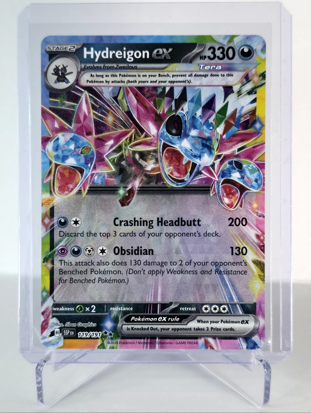 Pokémon TCG - Hydreigon ex - Surging Sparks - Double Rare - 119/191